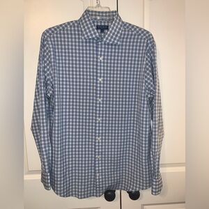 Men's Blue Checkered Petter Millar button down